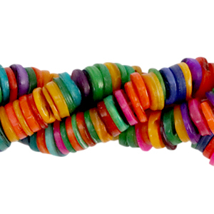 Perle Muschel Disc 9mm Multicolour