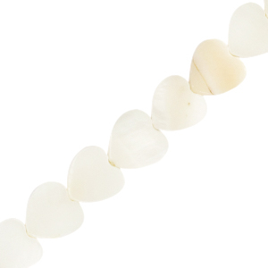Perle Muschel Herz White