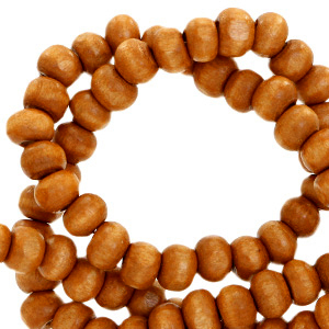 Holz Perlen 10mm rund Amber brown