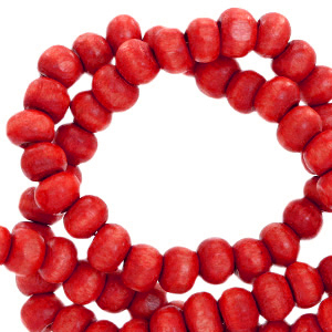 Holz Perlen 6mm rund Mars red