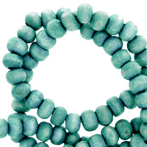 Holz Perlen 6mm rund Canton blue