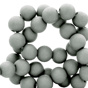 6 mm Perlen aus Acryl matt Light grey