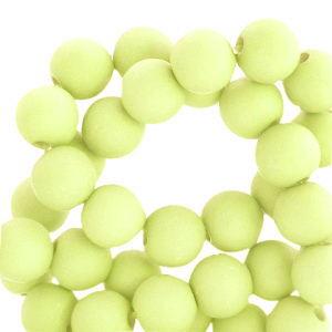 4 mm Perlen aus Acryl matt Light yellow