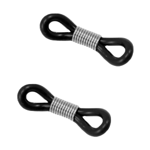 Zubeh&ouml;r aus Stainless Steel - Rostfreiem Stahl Endst&uuml;ck Brillen Kordel Schwarz-silber
