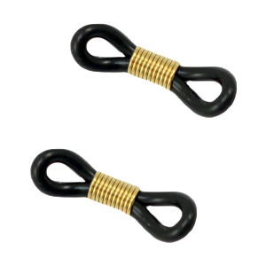 Zubeh&ouml;r aus Stainless Steel - Rostfreiem Stahl Endst&uuml;ck Brillen Kordel Schwarz-gold