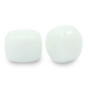 Glas Perlen Rondellen 8 mm White