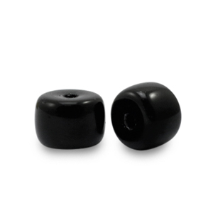 Glas Perlen Rondellen 6 mm Black