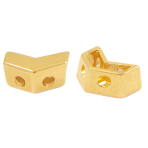 Perle Metall DQ Duo Beads Arrow Gold (Nickelfrei)