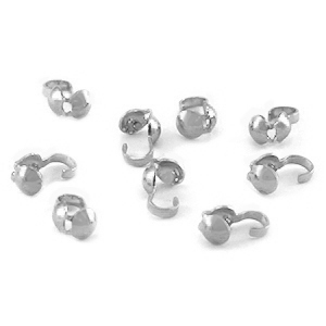 Zubeh&ouml;r aus Stainless Steel - Rostfreiem Stahl Kalotten 3.5mm Silber