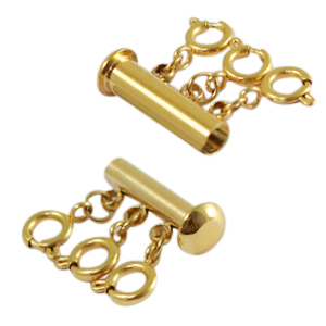 Zubeh&ouml;r aus Stainless Steel - Rostfreiem Stahl Halskette Abstandshalter Gold