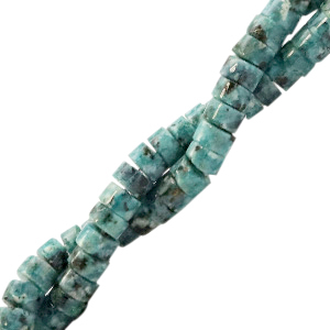 Naturstein Perlen Dalmatiner Jaspis Disc 4mm Turquoise green