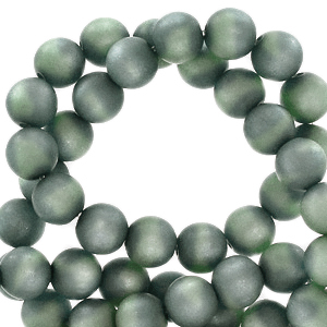 Super Polaris Perle 8mm rund matt Sea green