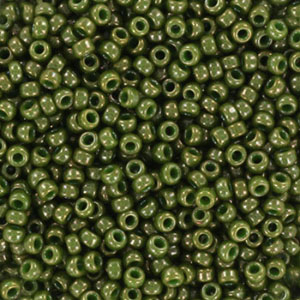 Miyuki 11/0 Rocailles Opaque luster kaki green 11-2539L