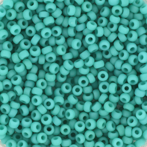 Miyuki 11/0 Rocailles Opaque matte turquoise green 11-412F