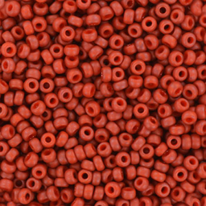 Miyuki 11/0 Rocailles Opaque matte terra cotta red 11-1236