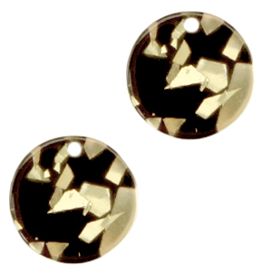 Anh&auml;nger aus Resin 12mm rund Champagne-black