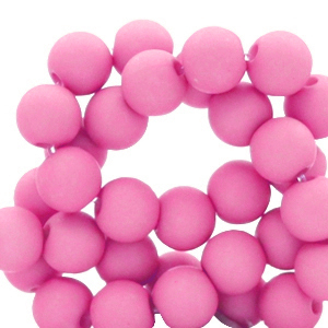 6 mm Perlen aus Acryl Hot pink