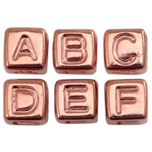 Acryl Buchstaben Metallook Rosegold