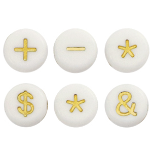 Acryl Buchstaben Symbol White-gold
