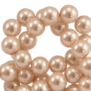 Glaswachs Perlen 6mm Cream peach