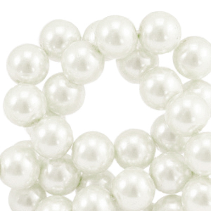 Glaswachs Perlen 6mm Off white