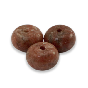Rondell Natursteinperlen Graniet 8x5mm Burgundy red