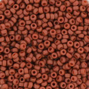 Miyuki 11/0 Rocailles Opaque matte burnt sienna red 11-2315