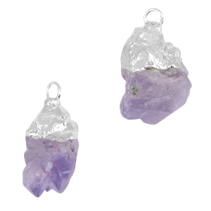 Anh&auml;nger Naturstein Purple-silver