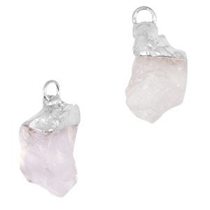 Anh&auml;nger Naturstein Crystal-silver