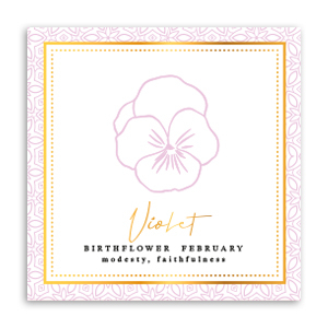 Karten f&uuml;r Schmuck Geburtsblume Februar-Violett Lilac pink
