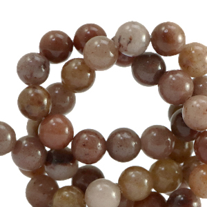 Perlen Naturstein Quarz 8mm Tawny-brown