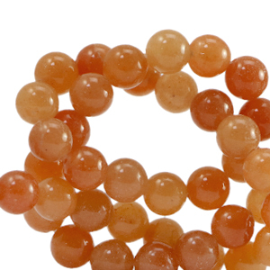 Perlen Naturstein Quarz 8mm Sandstone orange