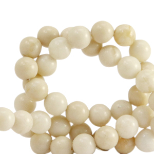 Perlen Naturstein Calcit und Marmor 6mm Beige