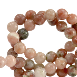 Perlen Naturstein Marmor 6mm Marble rose-off white