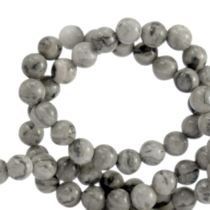 Perlen Naturstein Dolomit 4mm Marble grey
