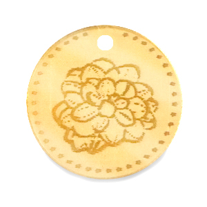 Anh&auml;nger Plexx 20mm Geburtsblume Oktober-Ringelblume Gold