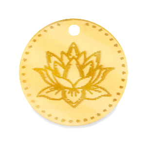 Anh&auml;nger Plexx 20mm Geburtsblume Juli-Wasserlilie Gold