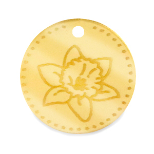 Anh&auml;nger Plexx 20mm Geburtsblume M&auml;rz-Osterglocke Gold