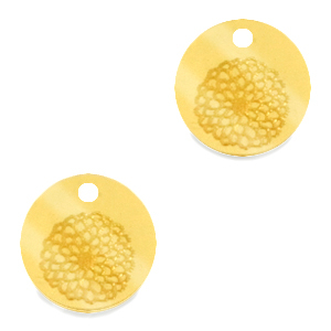 Anh&auml;nger Plexx 12mm Geburtsblume November-Chrysantheme Gold