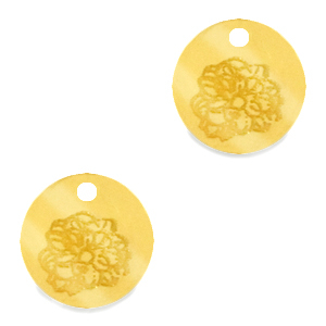 Anh&auml;nger Plexx 12mm Geburtsblume Oktober-Ringelblume Gold