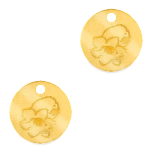 Anh&auml;nger Plexx 12mm Geburtsblume Mai-Maigl&ouml;ckchen Gold