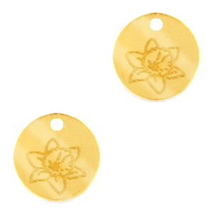 Anh&auml;nger Plexx 12mm Geburtsblume M&auml;rz-Osterglocke Gold