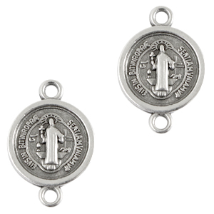 Anh&auml;nger Metall DQ Zwischenst&uuml;ck religi&ouml;se 14mm Antik silber (Nickelfrei)