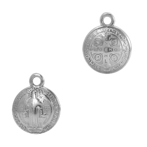 Anh&auml;nger Metall DQ religi&ouml;se 12mm Antik silber (Nickelfrei)