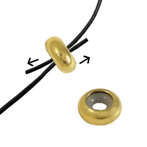Zubeh&ouml;r aus Stainless Steel - Rostfreiem Stahl Stopperperlen 9x4mm Gold