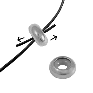 Zubeh&ouml;r aus Stainless Steel - Rostfreiem Stahl Stopperperlen 8x4mm Silver