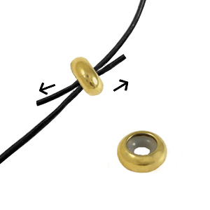 Zubeh&ouml;r aus Stainless Steel - Rostfreiem Stahl Stopperperlen 6x3mm Gold
