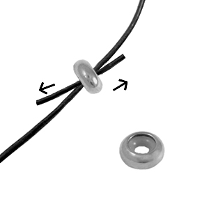 Zubeh&ouml;r aus Stainless Steel - Rostfreiem Stahl Stopperperlen 6x3mm Silver