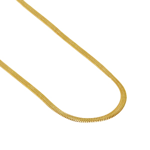 Stainless Steel - Rostfrei Stahl Kette Schlangenkette Gold