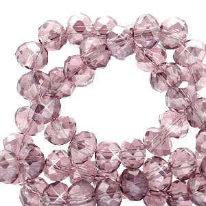 Facetten Top Glas Perlen 3x2mm Rondellen Aubergine purple-pearl shine coating